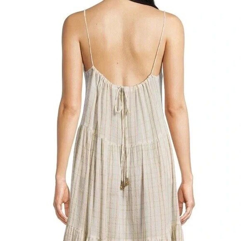 NWT- Free People Marigold Cotton Gauze Maxi Dress/ size‎ L Color: Cream/Gold.148 - Picture 4 of 7